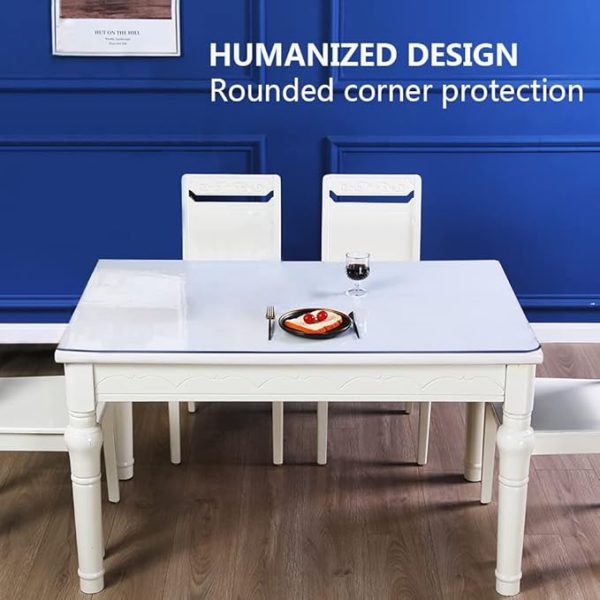 Transparent 14x24 in Small Office Desk Blotter Mat Clear Plastic Table Protector Cover Pad PVC Topper Surface Proection Mat Pad Anti Scratch Table Mat Glass End Table Protector Waterproof Easy Clean - Image 5